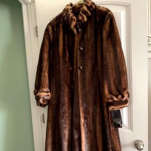 Brown soft fur coat